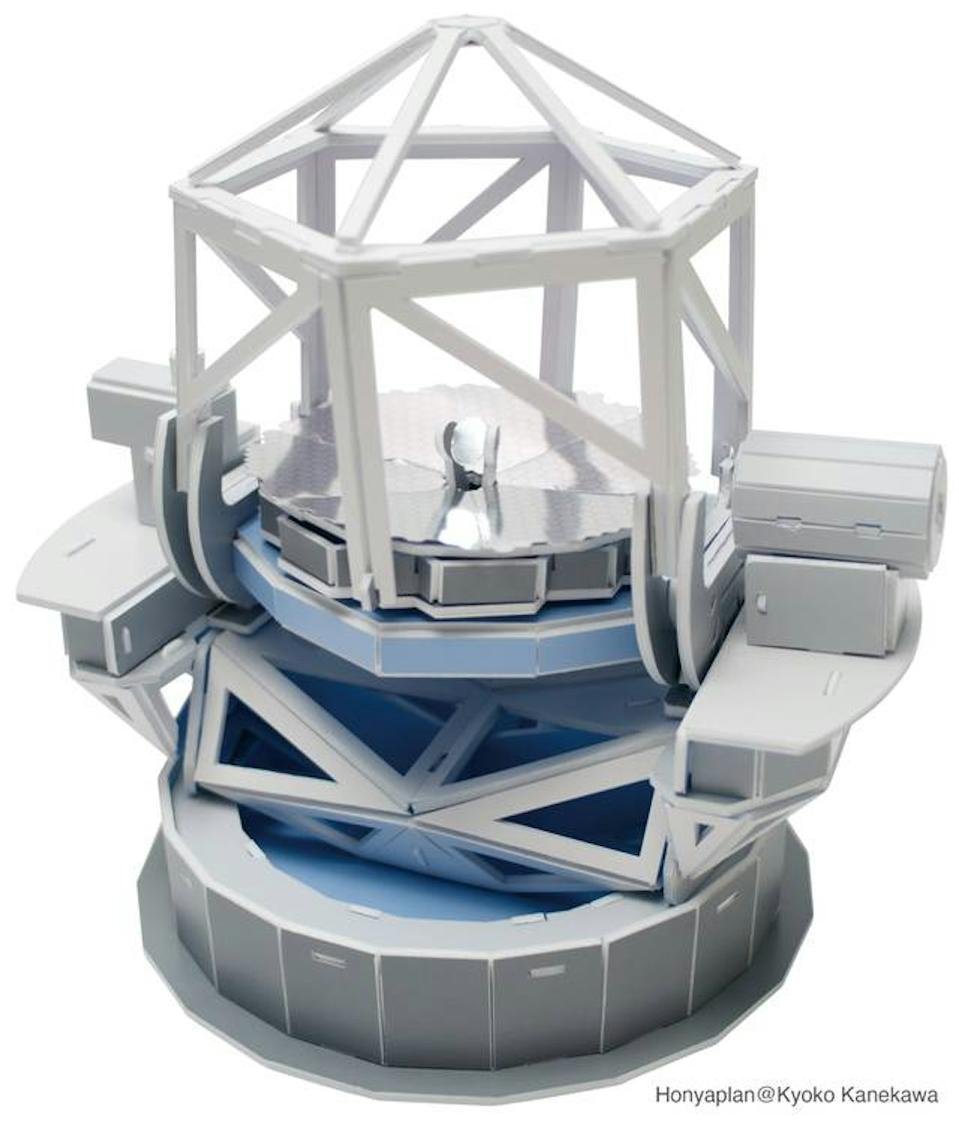 TMT次世代望遠鏡1-250スケールモデル（ペーパークラフト）